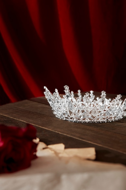 Free Photo still life of ruler crown