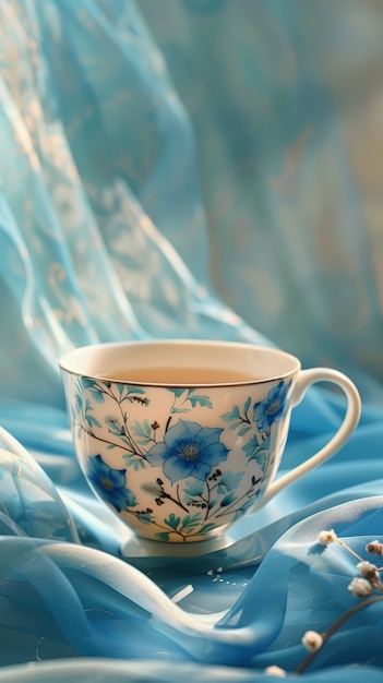 Free Photo still life scene with tea and cup for drinking