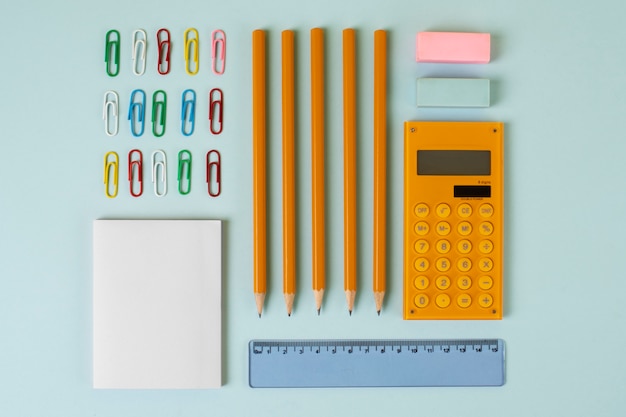 Free photo still life of school supplies