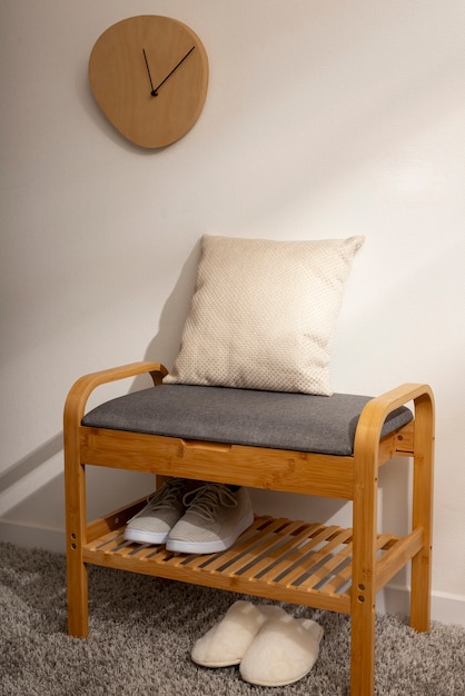 Free Photo still life of shoe rack indoors