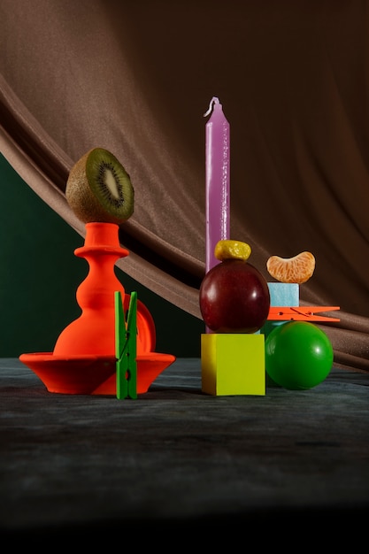 Still life of small decorative objects