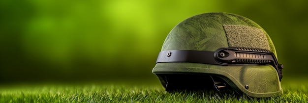 Still life of soldier helmet