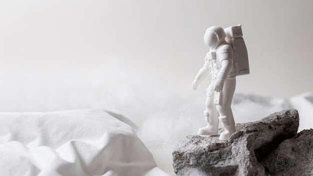 Free photo still life space assortment with astronaut