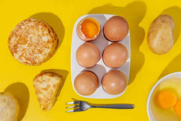 Free photo still life of spanish tortilla