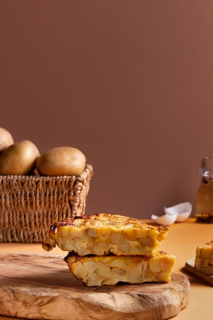 Still life of spanish tortilla