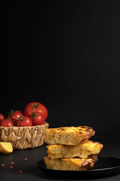 Still life of spanish tortilla