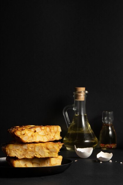 Still life of spanish tortilla