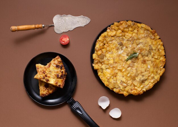 Still life of spanish tortilla