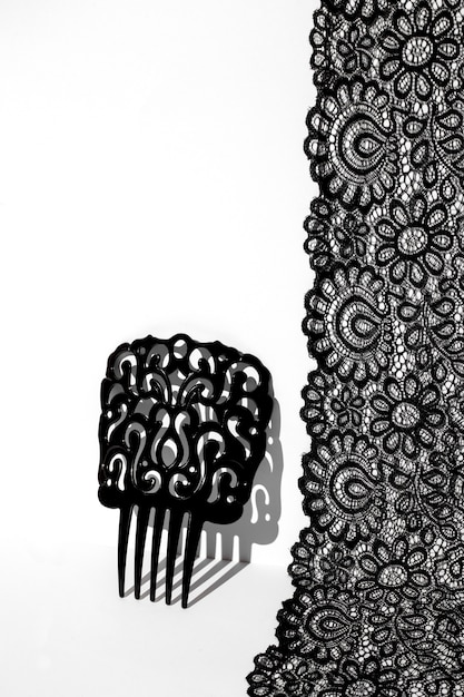 Free Photo still life of  spanish traditional comb