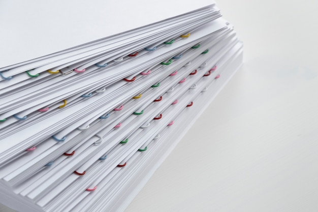 Free photo still life of stacks of papers and documents