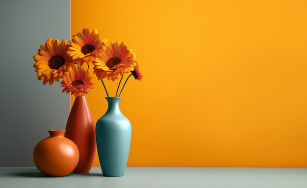 Free photo still life of sunflower bouquet