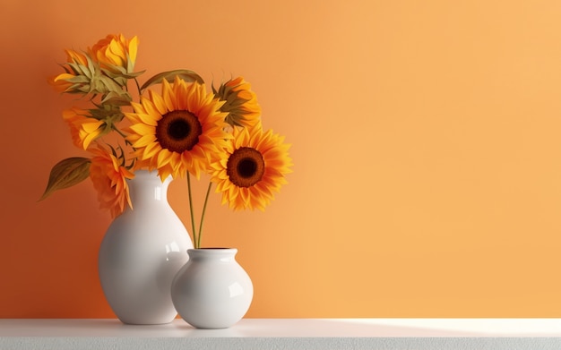 Free photo still life of sunflower bouquet