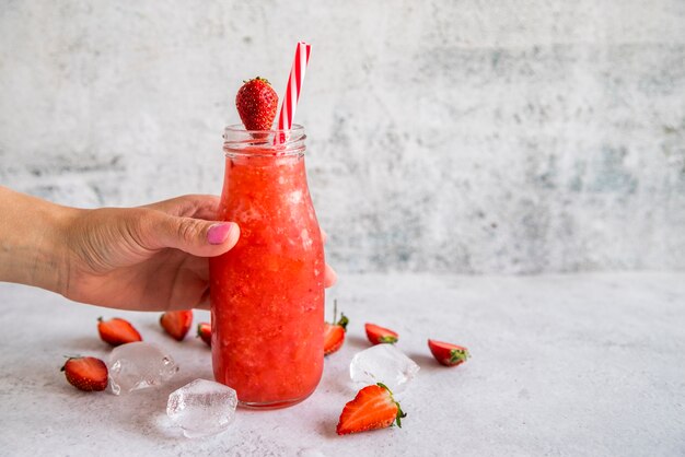 Still life of a tasty summer smoothie