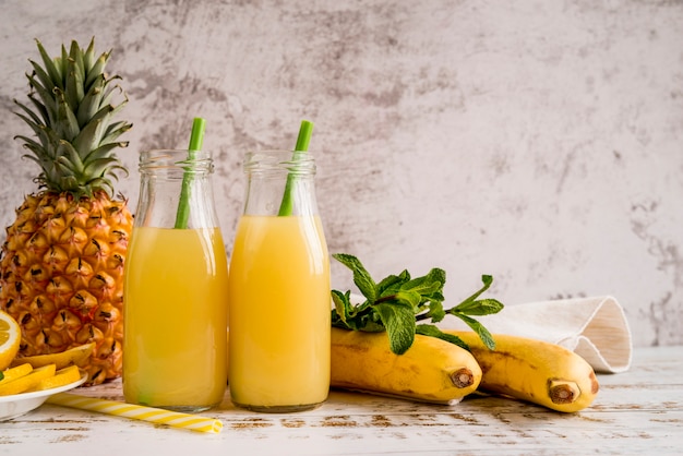 Still life of a tasty summer smoothie