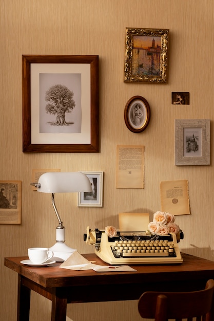 Free photo still life of vintage writing of a love letter