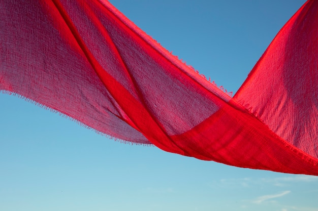 Free Photo still life of waving fabric in the air