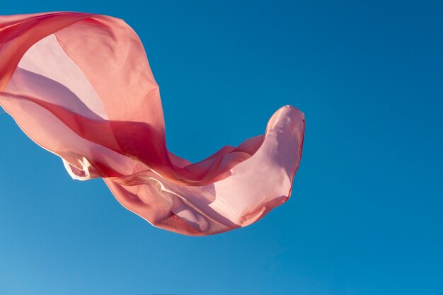 Still life of waving fabric in the wind