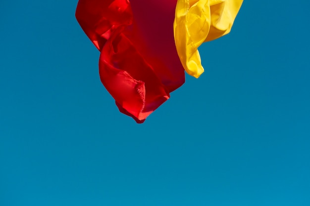 Still life of waving fabric in the wind