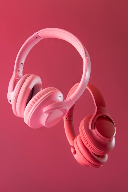 Free photo still life of wireless cyberpunk headphones