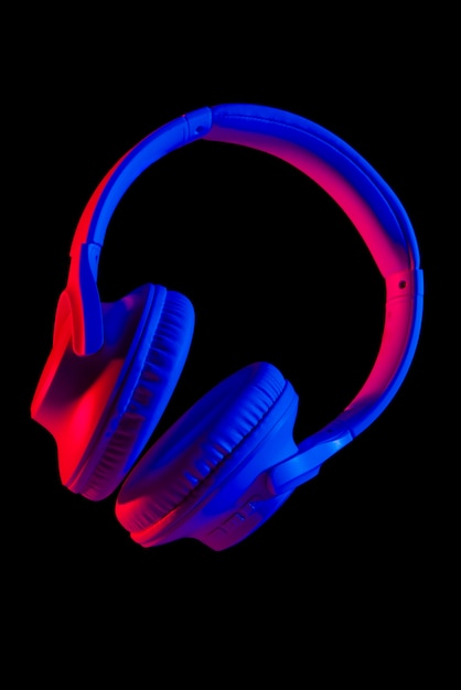 Free Photo still life of wireless cyberpunk headphones