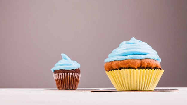 Free photo still life with birthday muffin