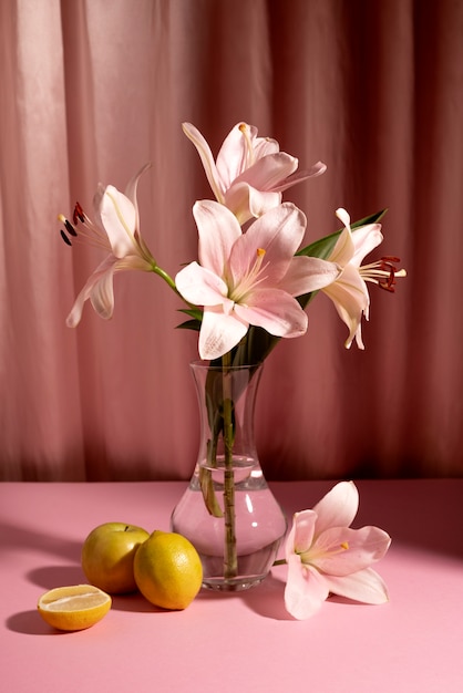 Free Photo still life with flower arrangement