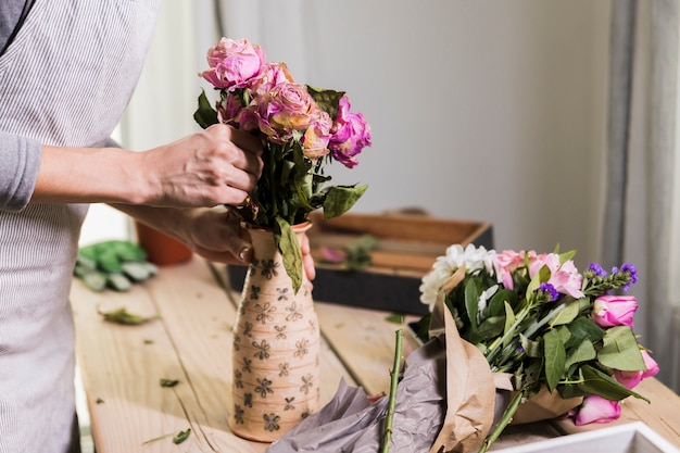 Still life with gardening concept