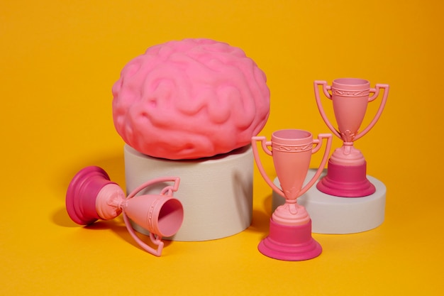 Free Photo still life with human brain