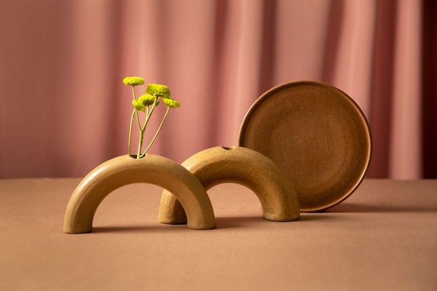 Free photo still life with plants deco