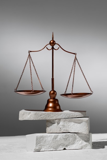 Still life with the scales of justice