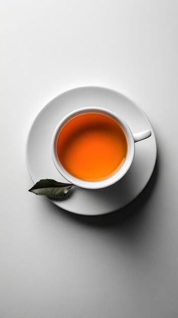 Free Photo still life with tea cup and organic background