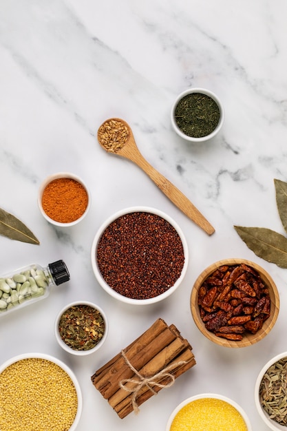 Free photo still life with various spices