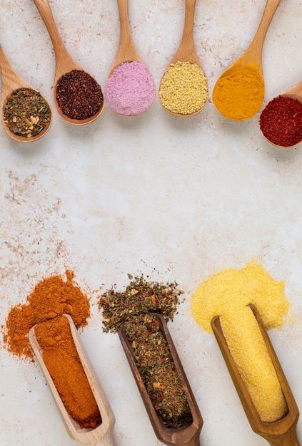 Free photo still life with various spices