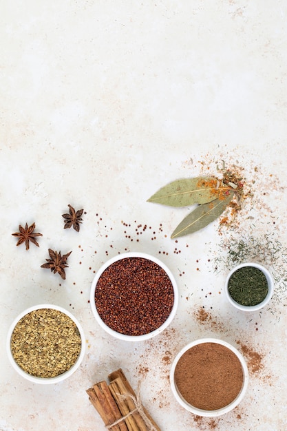 Still life with various spices