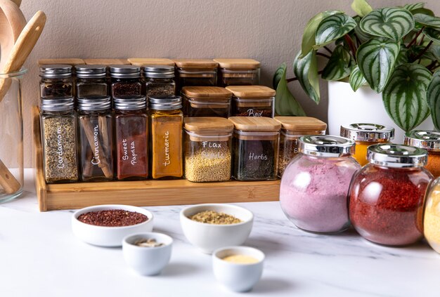 Free Photo still life with various spices