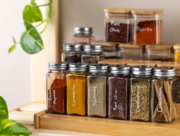 Free photo still life with various spices