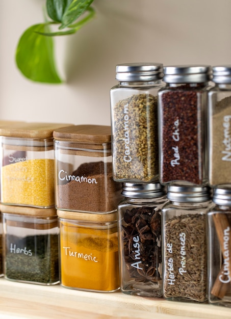 Free Photo still life with various spices