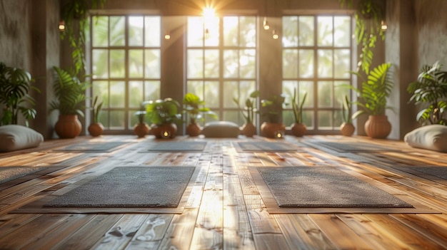 Still life of yoga equipment