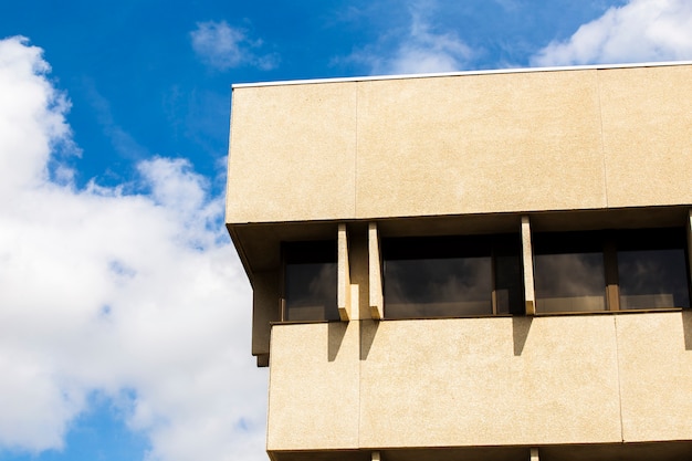 Stone modern building with windows