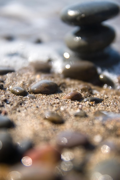 Free photo stones and water wave