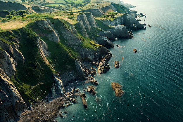 Stony beach landscape