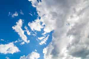 Free photo storm clouds with a blue sky background