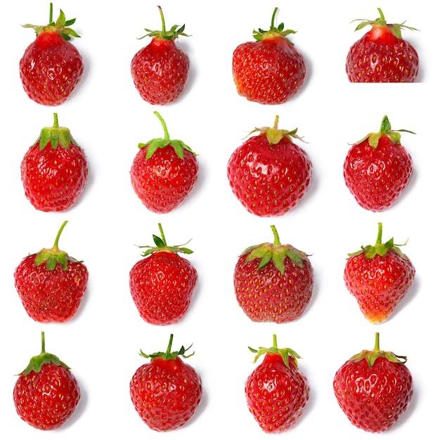 Free photo strawberry isolated on white background close up