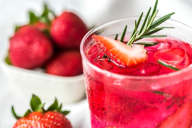 Strawberry rosemary infused water recipe