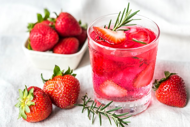 Strawberry rosemary infused water recipe