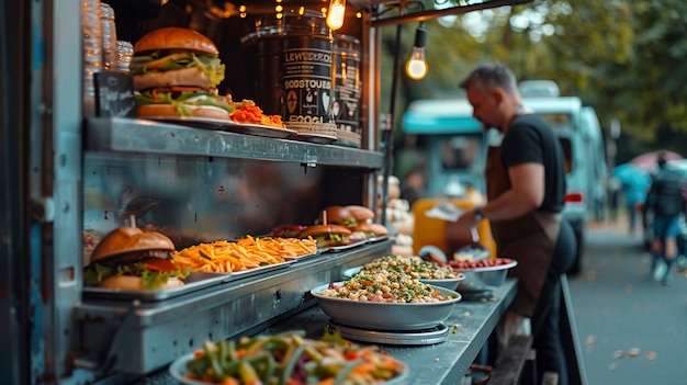 Free Photo street food still life