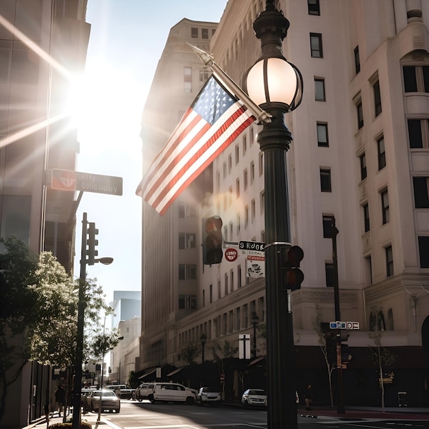 Free photo street light in downtown san francisco california united states of america