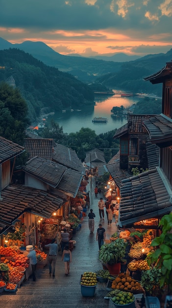 Street market at night