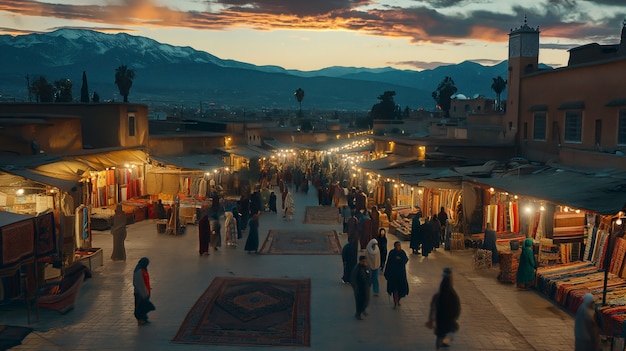 Street market at night