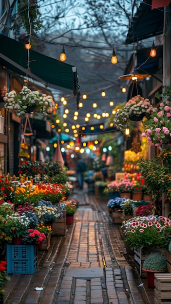 Street market at night